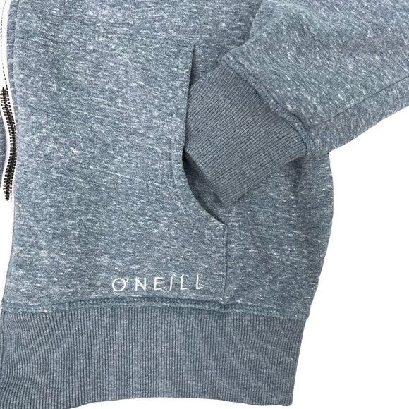 O’Neill SMALL Womens Mens Long Sleeve Zip Hoodie Heather Blue - Picture 5 of 9